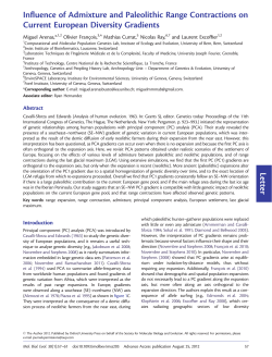 Influence of Admixture and Paleolithic Range