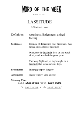 LASSITUDE