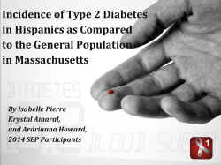 Incidence of Type 2 Diabetes in Hispanics as Compared to the