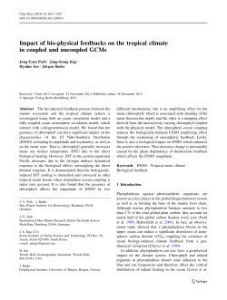 Impact of bio-physical feedbacks on the tropical climate in coupled