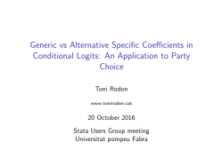 Generic vs Alternative Specific Coefficients in Conditional