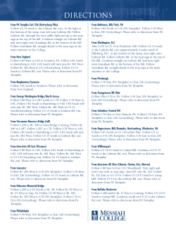 directions - Messiah College