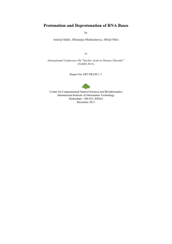 Protonation and Deprotonation of RNA Bases