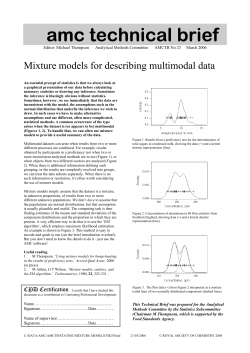 Mixture models for describing multimodal data