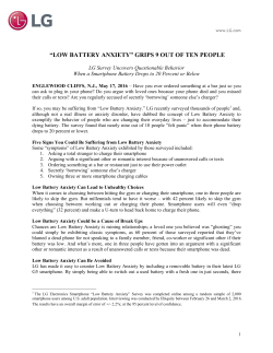 “low battery anxiety” grips 9 out of ten people