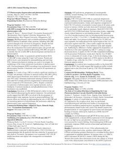 ARVO 2016 Annual Meeting Abstracts 372 Photoreceptor