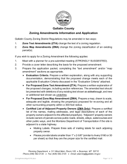 Application Procedure for Amendment to Zoning Regulation