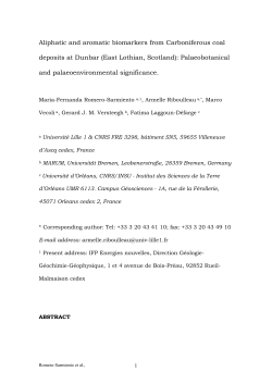 Aliphatic and aromatic biomarkers from Carboniferous coal deposits