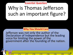 Jefferson PowerPoint File - Public Schools of Petoskey
