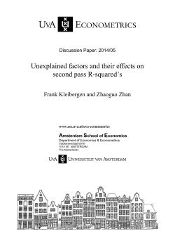 Unexplained factors and their effects on second pass R
