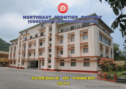 Schedule of Powers - NF Railway (Construction)