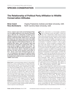 The Relationship of Political Party Affiliation to