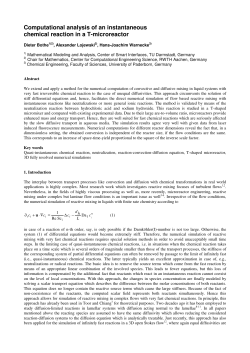 Computational analysis of an instantaneous irreversible reaction in