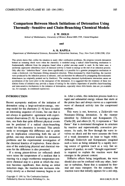 Comparison between shock initiations of detonation using thermally