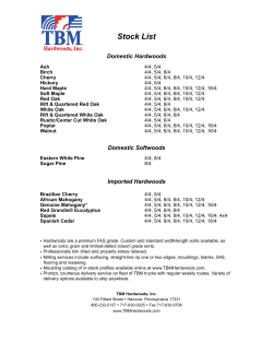 Stock List - TBM Hardwoods, Inc.