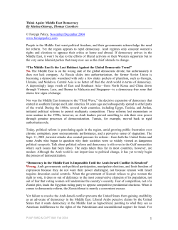 Think Again: Middle East Democracy