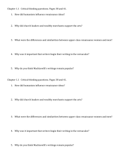 Chapter 1.1 Critical thinking questions. Pages 38 and 41. 1. How did
