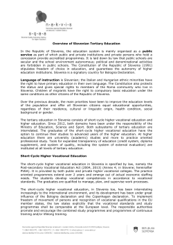 Tertiary education in Slovenia