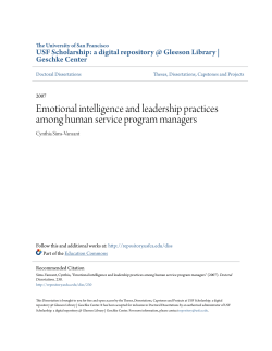 Emotional intelligence and leadership practices among human