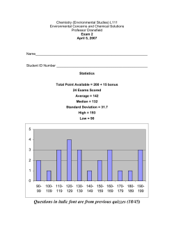 Questions in italic font are from previous quizzes (18/45)