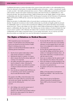 the Rights of Relatives to Medical Records