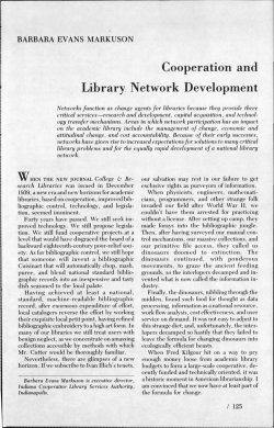 Cooperation and Library Network Development