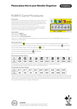 RUBIK`S Game Procedures