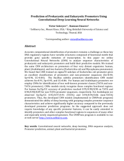 Prediction of Prokaryotic and Eukaryotic Promoters Using