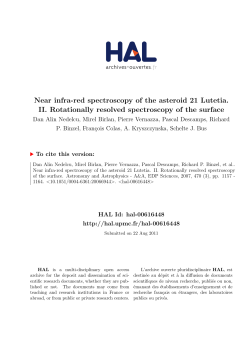 Near infra-red spectroscopy of the asteroid 21 Lutetia - HAL