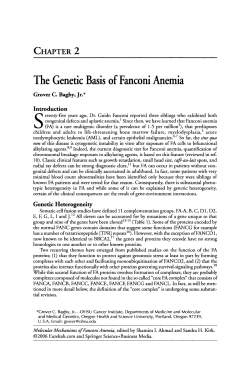 The Genetic Basis of Fanconi Anemia
