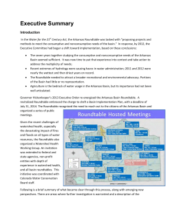 Executive Summary - Upper Gunnison River Water Conservancy