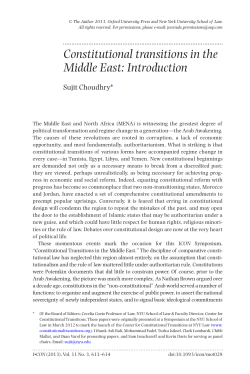 Constitutional transitions in the Middle East