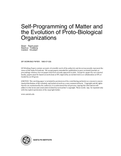 self-programming of matter and the evolution of