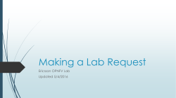 Making a Lab Request