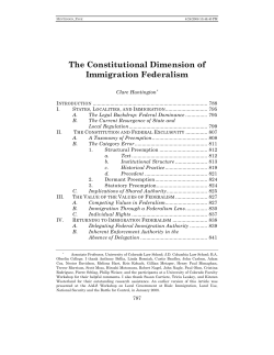 The Constitutional Dimension of Immigration Federalism