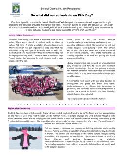 So what did our schools do on Pink Day?