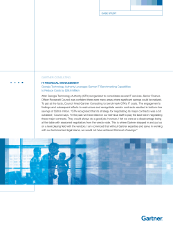 GARTNER CONSULTING IT FINANCIAL MANAGEMENT Georgia