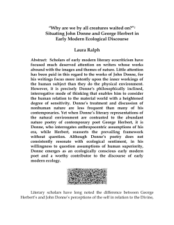 Donne and Herbert differ greatly in the way they respond