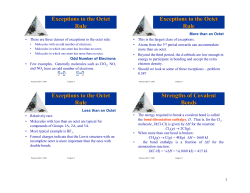 Exceptions to the Octet Rule Exceptions to the Octet Rule