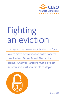 fighting an eviction