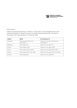 Amendment 15: Replacement pages