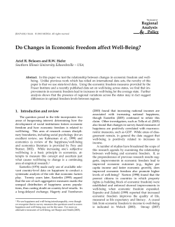 Do Changes in Economic Freedom affect Well-Being?