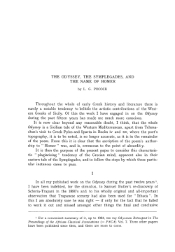 THE ODYSSEY, THE SYMPLEGADES, AND THE NAME OF