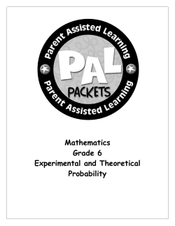 Mathematics Grade 6 Experimental and Theoretical Probability