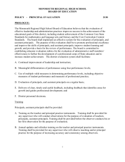 2130 Principal Evaluation - Monmouth Regional High School