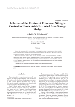 Influence of the Treatment Process on Nitrogen Content in Humic