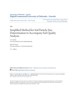 Simplified Method for Soil Particle-Size Determination to Accompany