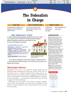 The Federalists in Charge