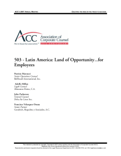 503 - Latin America: Land of Opportunity...for Employees