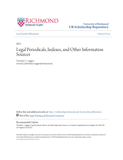 Legal Periodicals, Indexes, and Other Information Sources
